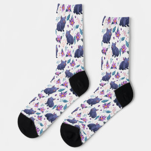 Wombat Garden Party – Novelty Socks