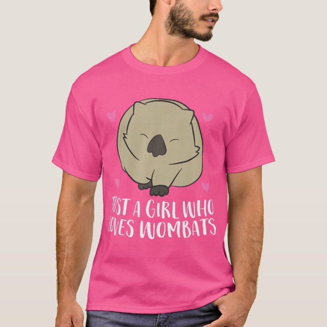 Wombat Girl Just A Girl Who Loves Wombats T-Shirt (Front)