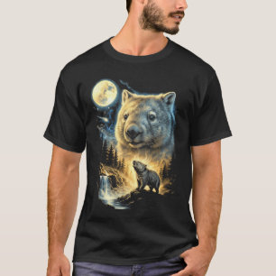 Wombat Howling To The Moon Meme Funny 9039S T-Shirt