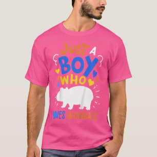 Wombat Just A Boy Who Loves Wombats T-Shirt