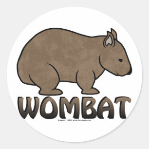 Wombat Logo II Classic Round Sticker