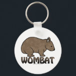 Wombat Logo II Key Ring<br><div class="desc">Who can resist the lure of the mysterious wombat? Wombat logo with shaded brown lettering,  available on a wide assortment of t-shirts,  sweatshirts,  hats,  mugs,  buttons,  magnets,  stickers,  and more.</div>