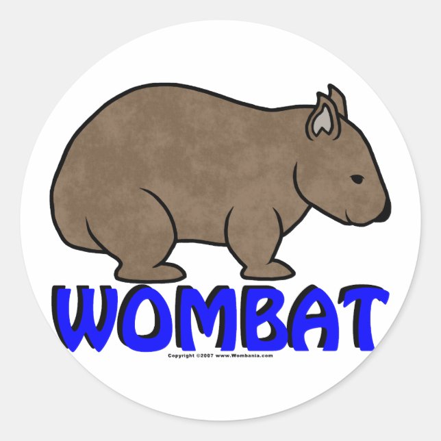 Wombat Logo III Classic Round Sticker (Front)