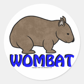 Wombat Logo III Classic Round Sticker