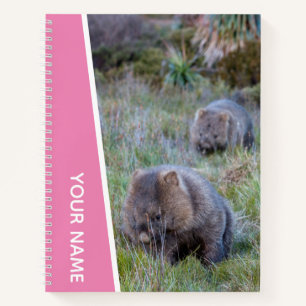Wombat Love Australia Cute Animal, Pink Notebook