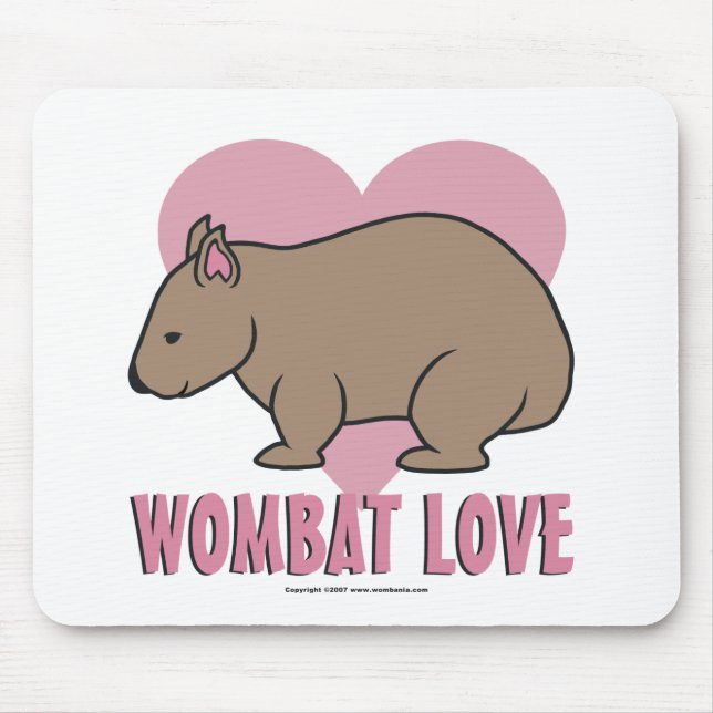 Wombat Love II Mouse Mat (Front)