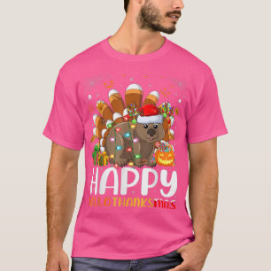 Wombat Lover Halloween Christmas Happy Hallothanks T-Shirt