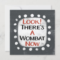 Wombat Now Greeting Card
