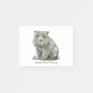 Wombat Pencil Drawing Post-it Notes