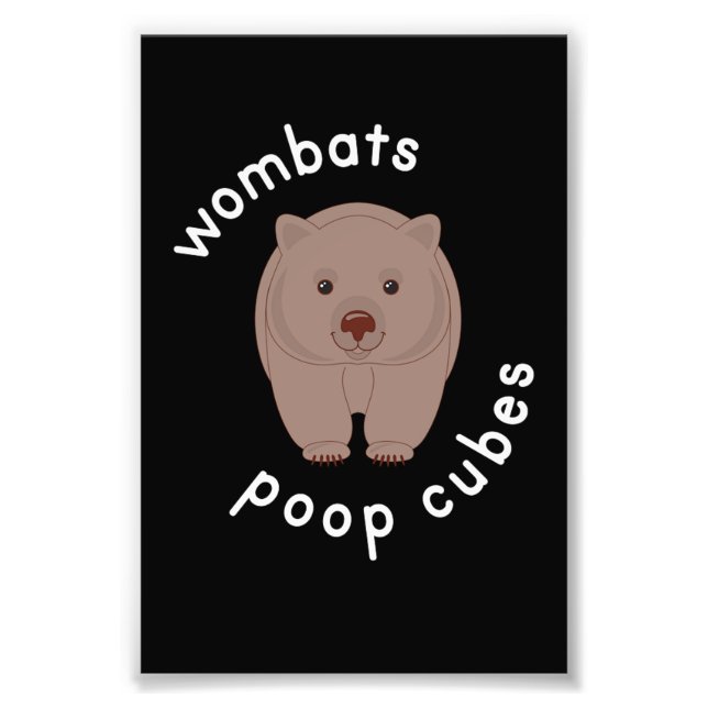 Wombat Poop Cube Australia Photo Print (Front)
