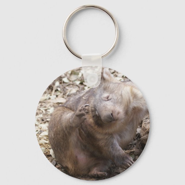 Wombat Scratch Key Ring (Front)