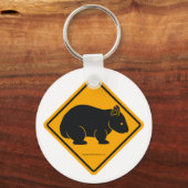 Wombat Sign (no text) Key Ring (Front)