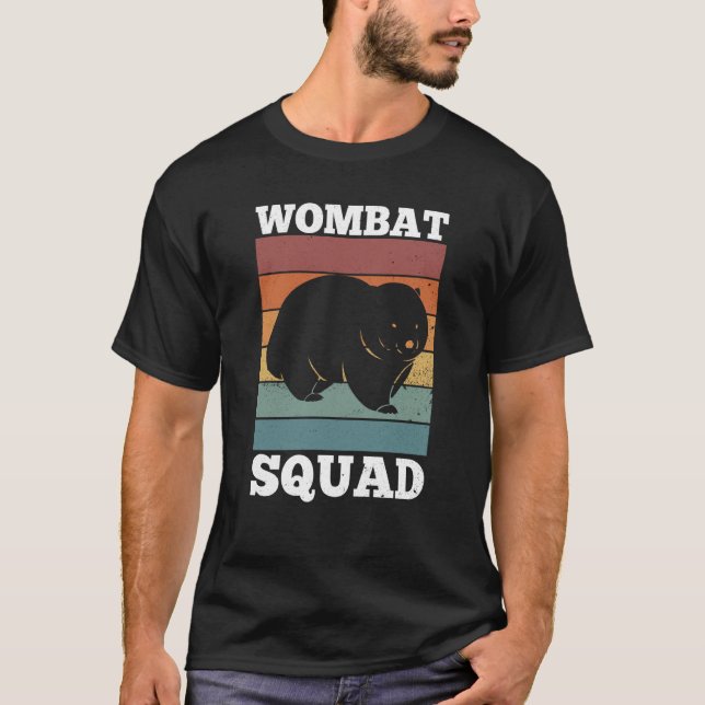 Wombat Squad Nature Rodent Wildlife Animals T-Shirt (Front)