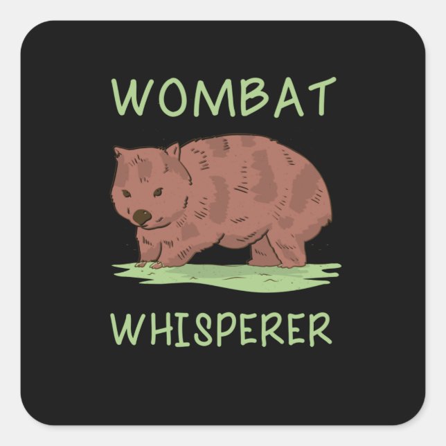 Wombat Square Sticker (Front)