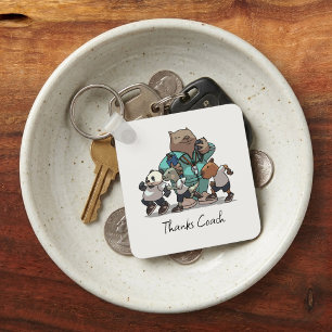 Wombat Thank You Coach Gift Sports Trainer Artwork Key Ring