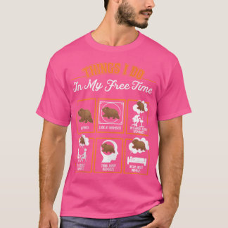 Wombat Things I Do In My Free Time Wombat T-Shirt