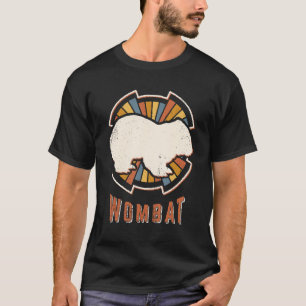Wombat Vintage Classic Retro Animal Love T-Shirt