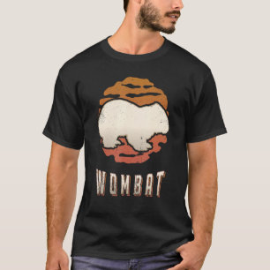 Wombat Vintage Retro Classic Animal Sunset T-Shirt