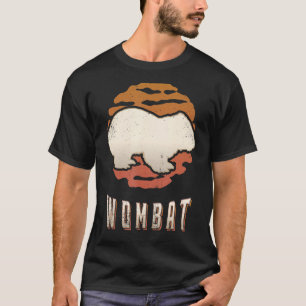 Wombat Vintage Retro Classic Animal Sunset T-Shirt