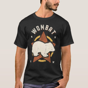 Wombat Vintage Retro Classic Animal T-Shirt