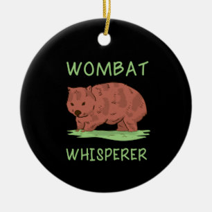 Wombat Whisperer Ceramic Tree Decoration