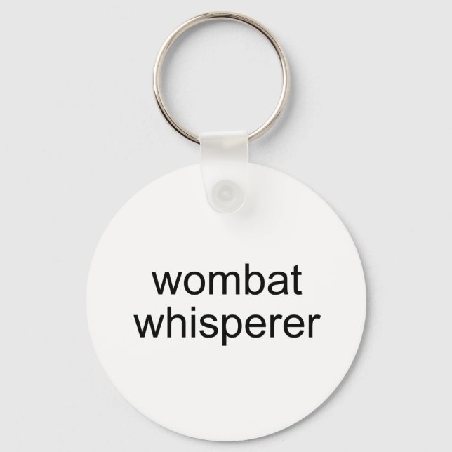 wombat whisperer key ring (Front)