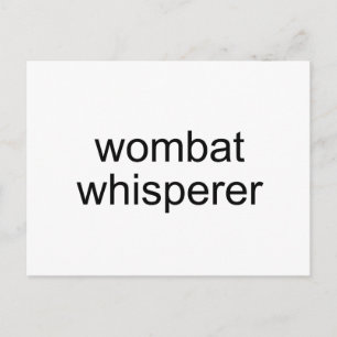 wombat whisperer postcard