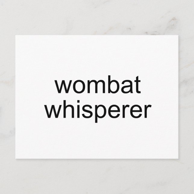 wombat whisperer postcard (Front)