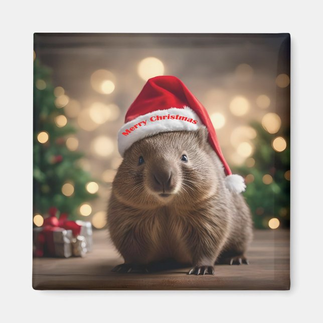 "Wombat Wonderland: A Cozy Christmas Eve" Magnet (Front)