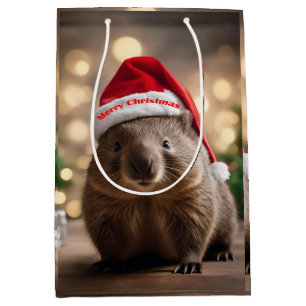 "Wombat Wonderland: A Cozy Christmas Eve" Medium Gift Bag