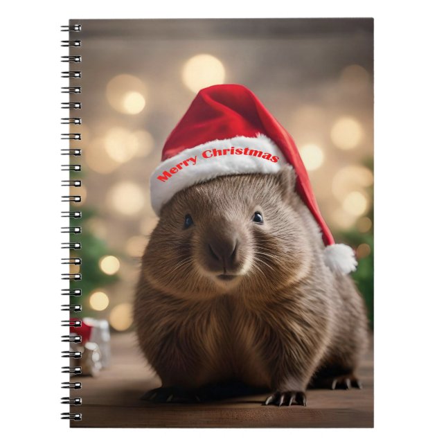 "Wombat Wonderland: A Cozy Christmas Eve" Notebook (Front)