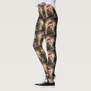 "Wombat Wonderland: A Cozy Christmas Eve" Stemless Leggings