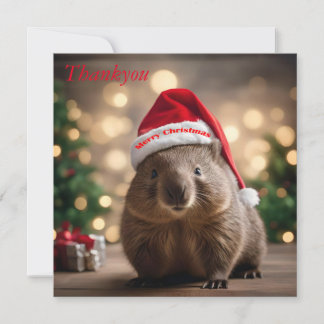 "Wombat Wonderland: A Cozy Christmas Eve" Thank You Card