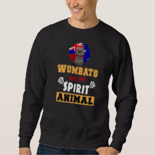 Wombats Are My Spirit Animal Australia Flag Sweatshirt