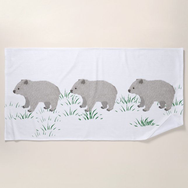 Wombats Beach Towel (Front)