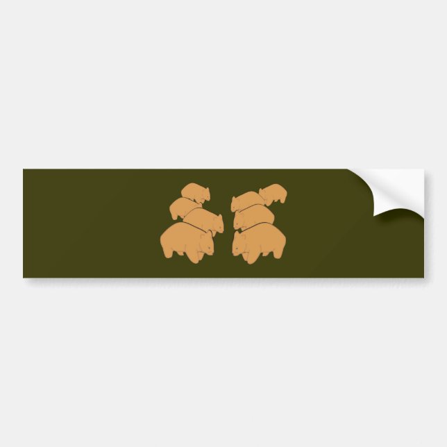 wombats bumper sticker (Front)