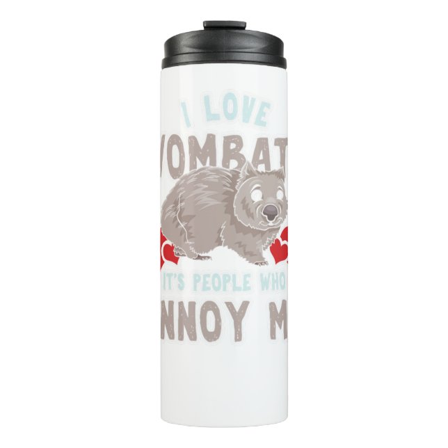 Wombats Poop Cubes Wombat Owner Australian Gift I  Thermal Tumbler (Front)