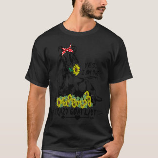 Women39S Crazy Goat Lady Goats Farm Animal T-Shirt