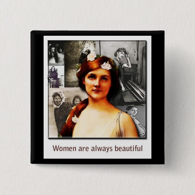 women 15 cm square badge (Front)