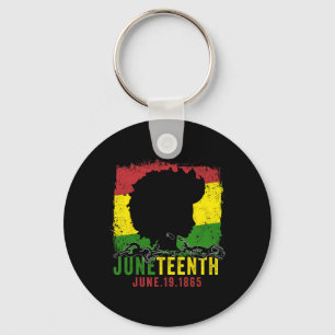 Women 1865 June 19 Afro Girl Independence Day  Key Ring