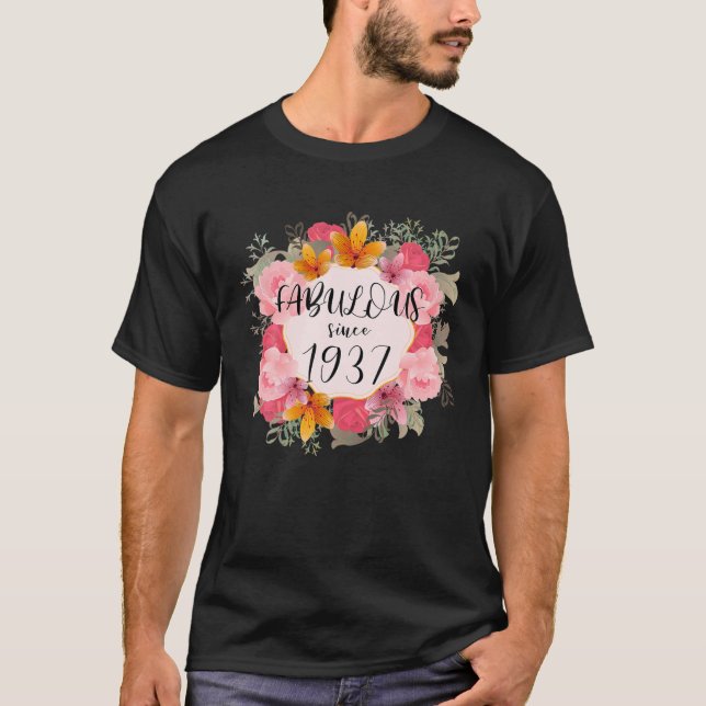 Women 83 Years Old Fabulous Since 1937 Happy 83rd  T-Shirt (Front)