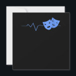 Women Acting Mask Heartbeat Theatre Actor Actress Thank You Card<br><div class="desc">Women's Acting Mask Heartbeat Theatre Actor Actress</div>