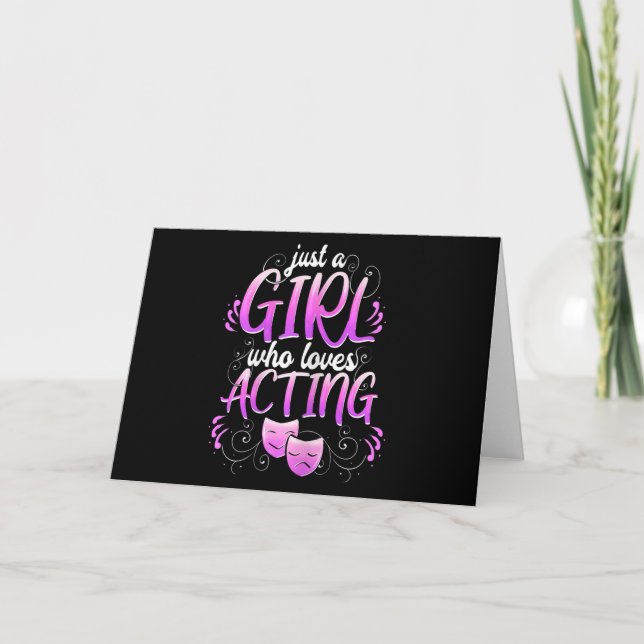 Women Actress Girl Acting Broadway Musicals Acter Card (Front)