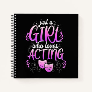 Women Actress Girl Acting Broadway Musicals Acter Notebook