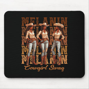 Women African Melanin Cowgirl Swag Black History M Mouse Mat