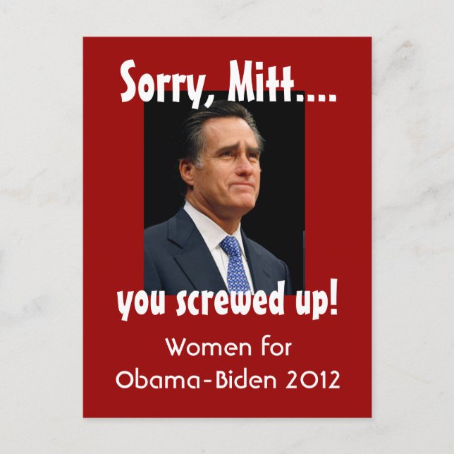 Women against Mitt Postcard (Front)