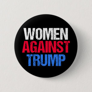 Women Against Trump 2024 Election Black 6 Cm Round Badge