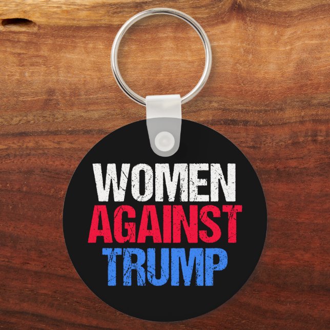 Women Against Trump 2024 Election Black Key Ring (Front)