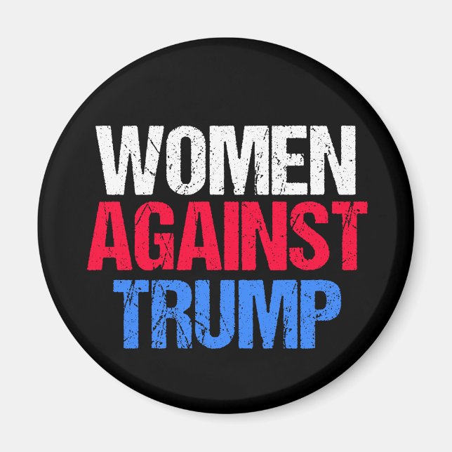 Women Against Trump 2024 Election Black Magnet (Front)