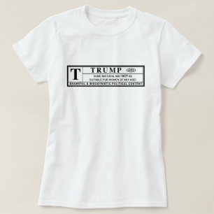 Women Against Trump Warning Label T-Shirt
